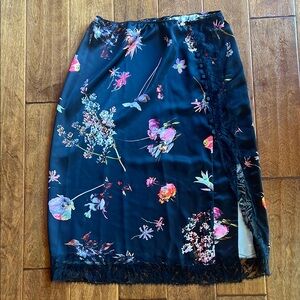 Victoria's Secret Floral Black Skirt